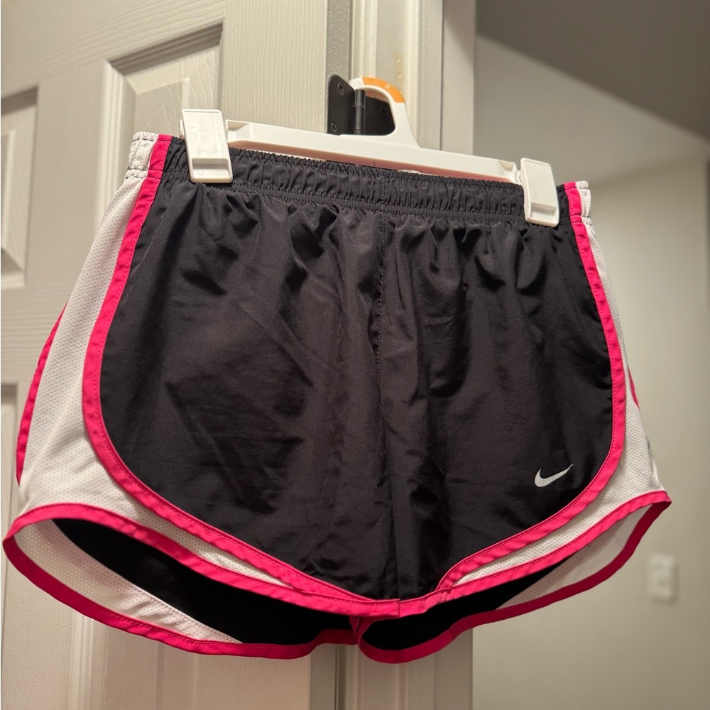 Nike Women's Black and Pink Running Shorts